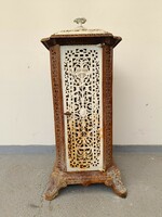 Antique stove, openable, enameled iron frame, brown white interior without crack at the foot 828 8805