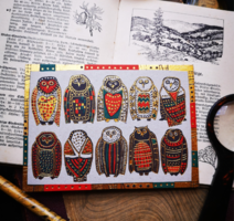 Postcard with owl postmark