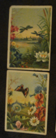 2 db Litho reklám kártya Diadal kávé Alexander Schmidl pillangók