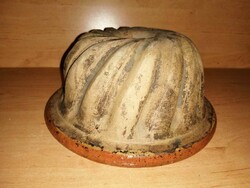 Antik kerámia kuglóf sütőforma - átm.20,5 cm