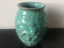 Gádor kerámia váza 17cm. EVK.