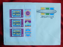 1977. Stamp shows block on fdc - no stamp