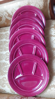 6 Fondue plates. 24 Cm