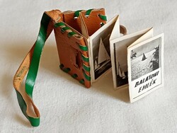 Balatoni emlék vitorlás képek könyvecskében harmonika retro 3x3,5cm
