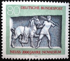 N1218 / Germany 1984 a neuss 2000. Anniversary stamp postal clerk