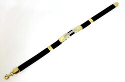 Sárga-fehér arany kaucsukos karkötő (ZAL-Au124512)