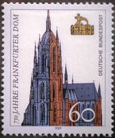 N1434 / Germany 1989 the Frankfurt Cathedral stamp postage stamp