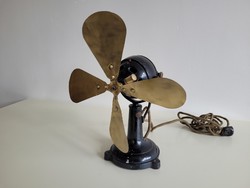 Antique 1920 cast iron fan with art deco Marelli old fan