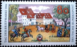 N1229 / Germany 1984 stamp day stamp postal clerk
