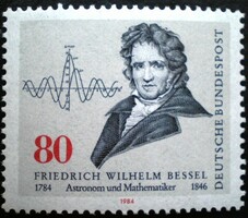 N1219 / Germany 1984 Friedrich W. Bessel Mathematician and Astronomer Stamp Postal Clerk