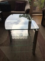 TV stand glass and metal