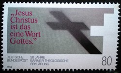 N1214 / Germany 1984 barmer's theological declaration stamp postal clerk