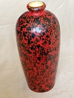 Tófej ceramic industrial artist glazed vase retro 27x12cm 02