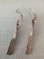 Scandinavian modernist industrial art solid silver earrings - marked 925