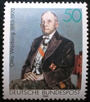 N1184 / Germany 1983 otto warburg chemist stamp postal clerk