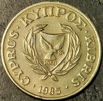 Ciprus 5 cent, 1985.