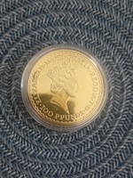 Britannia 1988 elizabeth ii gold plated pounds coin