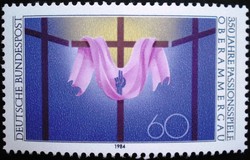 N1201 / Germany 1984 passion play in Oberammergau stamp postal clerk