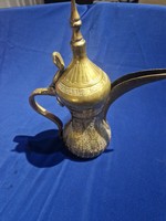 Réz török kávéfőző kiöntő kancsó