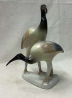 Pair of Ravenclaw porcelain cranes 18 cm.