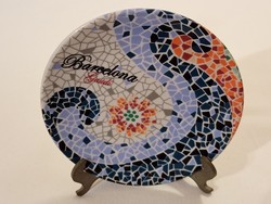 Decorative plate wall plate porcelain Spanish Antoni Gaudi Barcelona 10cm