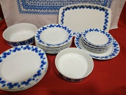 Piri mintás (kék varia) alföldi porcelán tányérok
