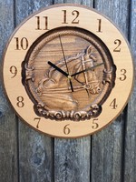 Wooden horse wall clock