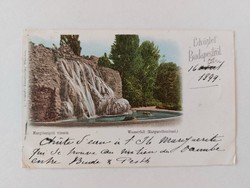 Postcard Budapest 1899 Margaret Island waterfall