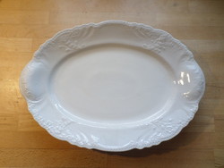 Antique Art Nouveau Bohemia (Austria) white porcelain roasting dish 28 x 39 cm