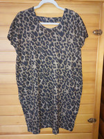 New look large size leopard print dress. L like new. Chest: 70-95cm