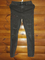 Topshop black striped slim jeans xxs waist: 32-40cm, hips: 38-50cm, length: 89cm, inseam: 36cm