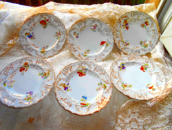 6 db PL S Geschütz  porcelán süteményes tányér 15 cm