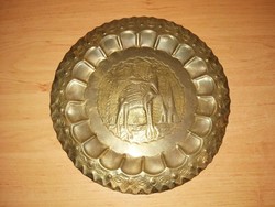Copper wall plate with Egyptian camel pattern - 25 cm