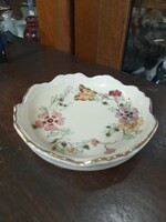 Zsolnay butterfly porcelain ring holder bowl, offering. 12 Cm.