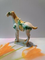 Kínai Tang stílusú hárommázas kerámia ló