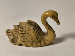 Miniature bone carving swan 30mm x 20mm