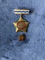 A VÍZGAZDÁLKODÁS KIVÁLÓ DOLGOZÓJA - kitüntetés miniatűrrel