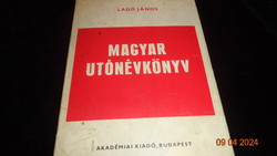 Hungarian surname book, written by ladó j.