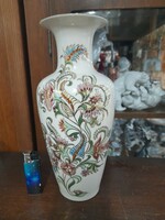Zsolnay flower pattern vase. 27 Cm.