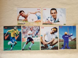 Postcard 11 soccer players World Cup France 1998 6 in one unwritten