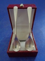 Pair of sterling silver spice spoons 1912