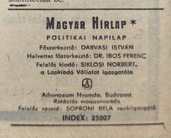1974 May 29 / Hungarian newspaper / no.: 23192