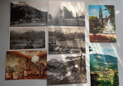 Osztrák képeslapok bélyeggel, 8 darab egyben