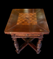 Unikális ónémet játék - sakk és kártya asztal