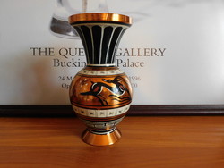 Copper vase with enamel decoration 15 cm