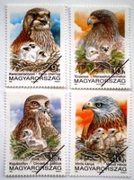 M4154-7 / 1992 Madarak XIII. - Természet és környezetvédelem bélyegsor postatiszta mintabélyegek