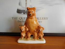 Bodrogkeresztúr figurine - mother bear with fur 17 cm