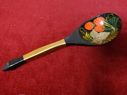 Russian, wooden, painted spoon, length 18 cm. Jokai.