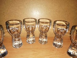 Unicum glass cup with a thick solid bottom with a protruding pattern 6 pieces in one (22/k)