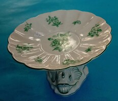 Herend small cake plate, crown mark, factory crack